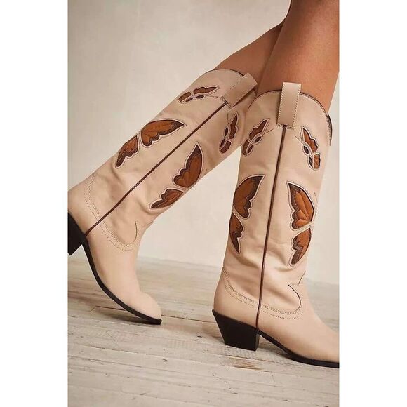 Free People Jeffrey Campbell Mariposa Tall Western Boots - Picture 3 of 8